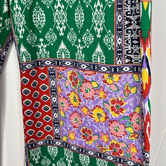 Love Ryan Flare Pant Multi Vibrant Colors Stretch Waist Flare Leg Drawstring EUC - Picture 6 of 12